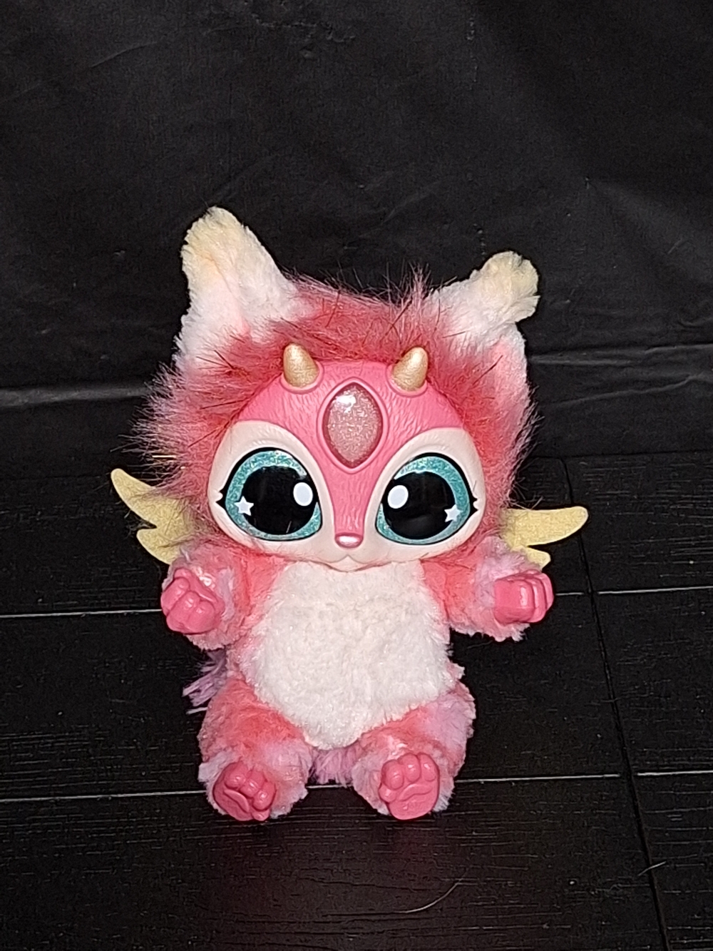 Magic Mixies Pink Plush Fantasy Creature with Gold Accents